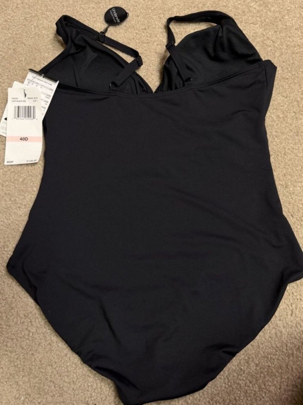 Coco Reef Contours Black Underwire Tummy-Control One-Piece Swimsuit Size 16 40D - Picture 6 of 7